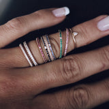 Jade Petite Ring with Emeralds