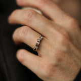 Anita Ring with Chocolate and Champagne Diamonds