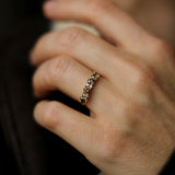 Anita Ring with Chocolate and Champagne Diamonds