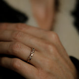 Anita Ring with Chocolate and Champagne Diamonds