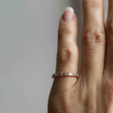 Amelia's Minimalistic Baguette Band with Champagne Brilliants - Top Covered