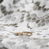 Amelia's Minimalistic Baguette Band with Champagne Brilliants - Top Covered