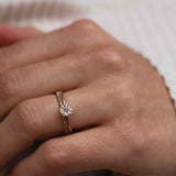 Vintage Style Solitaire Ring with Antique Diamond