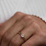 Vintage Style Solitaire Ring with Antique Diamond