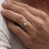 Vintage Style Solitaire Ring with Antique Diamond