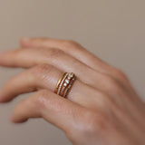 Jade Petite Ring with Black Diamonds