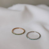 Jade Petite Ring with Emeralds
