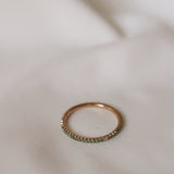 Jade Petite Ring with Emeralds