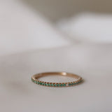 Jade Petite Ring with Emeralds