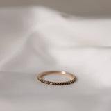 Jade Petite Ring with Black Diamonds