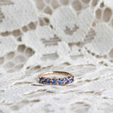 Mini Angel Ring with Dove Blue Sapphires