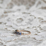 Mini Angel Ring with Dove Blue Sapphires