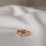 Nonna's Thick Dome Ring with Dark Chocolate Diamonds