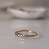 One-Of-A-Kind Cluster Ring with a Minty Apple Green Tourmaline and Brilliant Diamonds