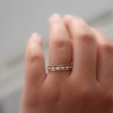Tiny Diamond Ring With Emerald