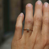 Solitaire Petite Ring with Champagne Diamond
