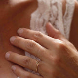Solitaire Petite Ring with Champagne Diamond
