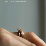 Low Set Diamond Solitaire Ring