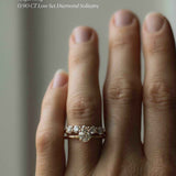 Low Set Diamond Solitaire Ring