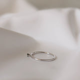 Tiny Diamond Ring With Emerald