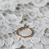 Tiny Solitaire Ring with Emerald