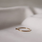 Tiny Diamond Ring with Black Diamond