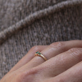 Vintage Style Mini Edith Ring with Emeralds (New model!)