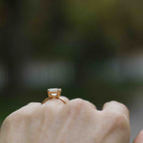 Statement Ring With An Emerald-Cut White Topaz