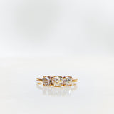 Gammeldags Trestensring med Antikdiamanter - Old Mine Cut (totalt ca 1.5 CT)