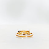 Gammeldags Trestensring med Antikdiamanter - Old Mine Cut (totalt ca 1.5 CT)