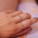 Hilda Ring with Emeralds and Diamonds