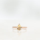 One-Of-A-Kind Drop Sapphire Solitaire with a 1.22 CT Light Yellow Sapphire and Diamond Sparkle (Total 1.32 CT)