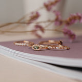 One-of-a-Kind Marquise Halo Ring with Olive Green Sapphire and Brilliant Diamonds TWVS