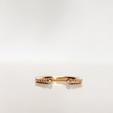 Open Jade Ring with Champagne Diamonds