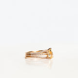 One-Of-A-Kind Drop Sapphire Solitaire with a 1.22 CT Light Yellow Sapphire and Diamond Sparkle (Total 1.32 CT)