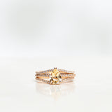One-Of-A-Kind Drop Sapphire Solitaire with a 1.22 CT Light Yellow Sapphire and Diamond Sparkle (Total 1.32 CT)