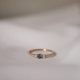 Finished: Gilda Ring with Light Blue Sapphire and Diamonds