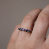 Finished: Mini Angel Ring with Cornflower Blue Sapphires from Sri Lanka