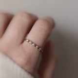 Mini Brigitte Ring with Black and White Diamonds Reversed