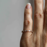 Amelia's Minimalistic Baguette Band with Champagne Brilliants - Top Covered