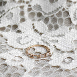Amelia's Minimalistic Baguette Band with Champagne Brilliants - Top Covered