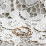 Amelia's Minimalistic Baguette Band with Champagne Brilliants - Top Covered