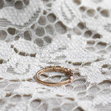 Amelia's Minimalistic Baguette Band with Champagne Brilliants - Top Covered