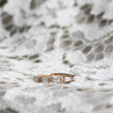 Amelia's Minimalistic Baguette Band with Champagne Brilliants - Top Covered