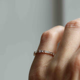 Amelia's Minimalistic Baguette Band with Champagne Brilliants - Top Covered