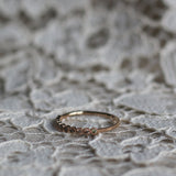 Astrid Top Covered Diamond Band - Mother's Ring