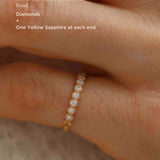 Astrid Top Covered Diamond Band - Mother's Ring