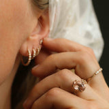 Astrid Vintage Diamond Hoop