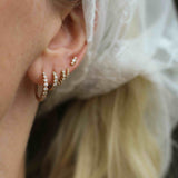 Astrid Vintage Diamond Hoop