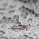 Astrid Top Covered Diamond Band - Champagnediamanter